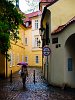 A narrow alley at Prague
