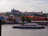 The Hrad and some riverboats on the Vltava