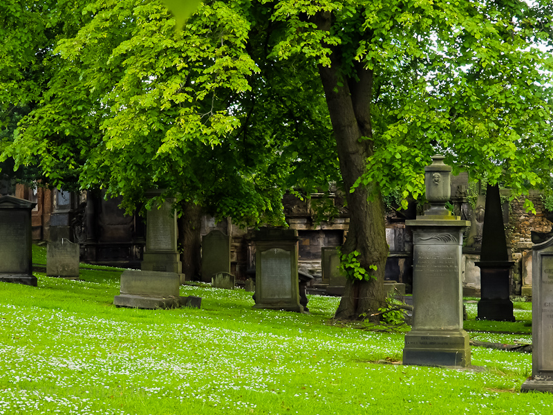 A Greyfriars' temető Edinburghben fot