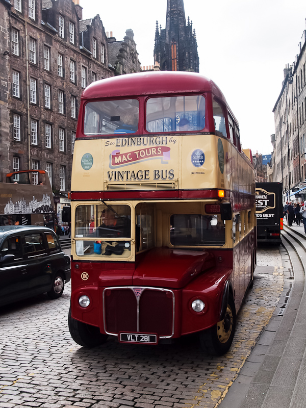 Double-decker sightseeing bus at Edinburgh photo