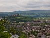 View form the Wallace Monument with a ScotRail class 158 BREL Express DMU on its way towards Perth from Stirling