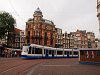 The GVB Combino number 2203 seen at Amsterdam at the banks of Singel