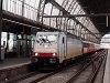 The AngelTrains E186 144 seen hauling an InterCity Direct train at Amsterdam Centraal