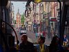 Amsterdam tramcar number 914 (type 11G, builder: La Brugeoise et Nivelles, BN) seen in a very narrow street with occasional track plait (single-track with four rails) sections