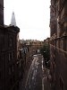 Félelmetesen kihalt utca Edinburghben
