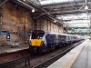 The First ScotRail's 334 024 Juniper electric multiple unit seen at Edinburgh Waverley