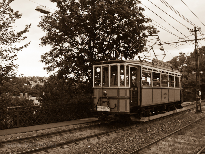 Historc tram on the line to picture