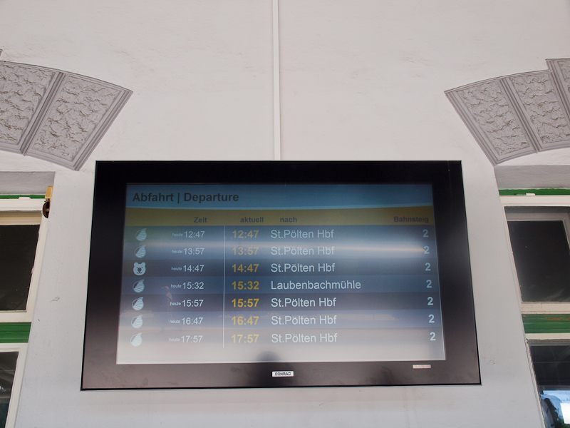 Departure board at Mariazel photo