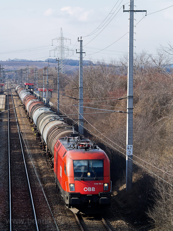 The ÖBB 1116 184-1 seen bet picture