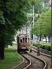 Historc tram on the line to Hűvsvlgy