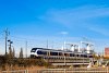 A Nederlandse Spoorwegen SLT (Sprinter Light Train) trainset seen between Leiden and De Vink