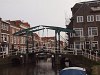 The Kerkbrug, a traditional lift bridge in Leiden, on the Oude Rijn (Old Rhine)
