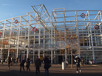 Leiden Centraal station with Christmas decoration