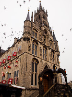 The gothic Town Hall of Gouda at the Marketplace