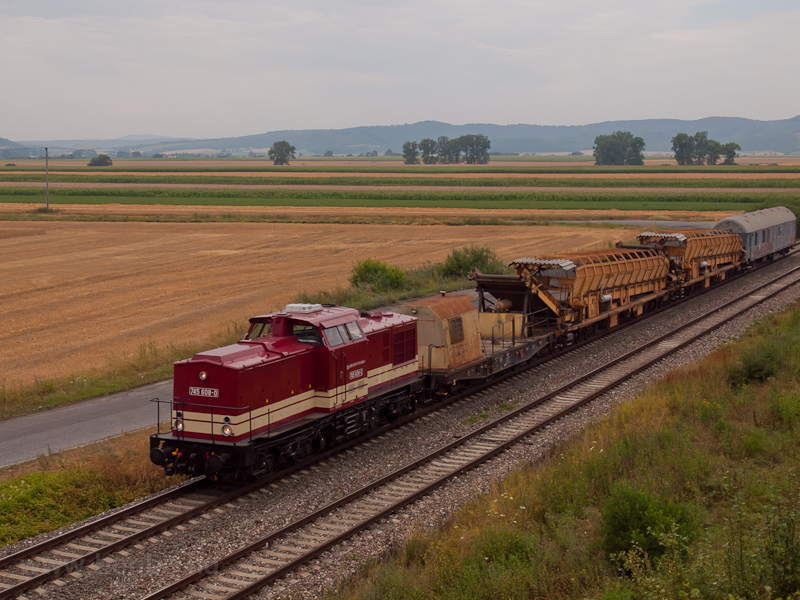The ŽSR 745 608-0 seen between Vh Vinohrady and Dubovec photo