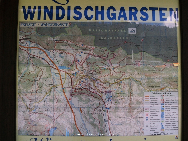 Windischgarsten környékének részletes térképe fotó