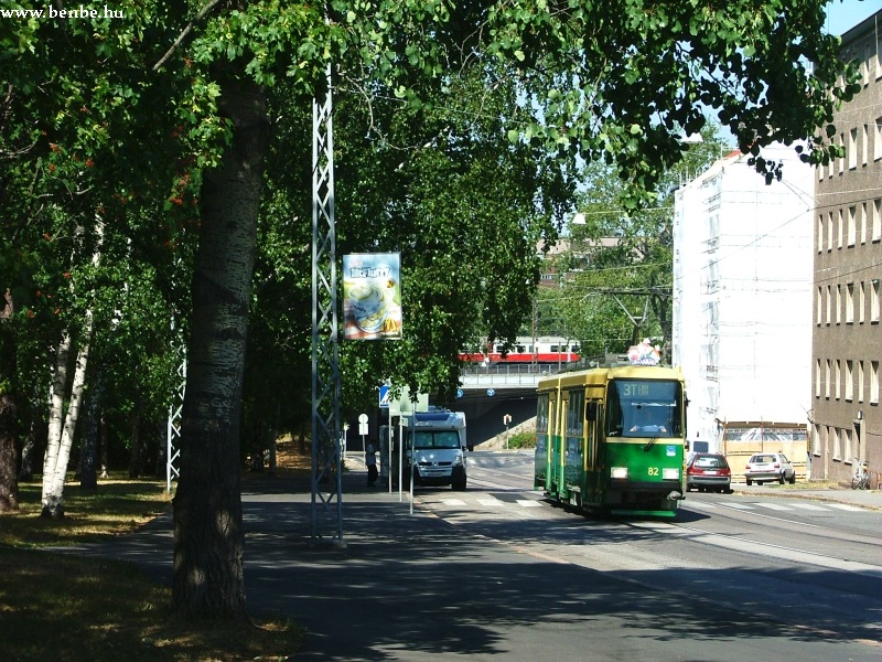 Nr II. villamos a 3T viszonylaton Helsinki Alppiharju negyedben fot