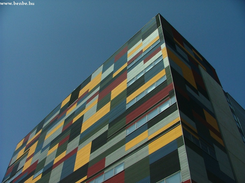 A colourful building in the freshly built Arabia district of Helsinki photo