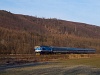 The ČD 750 713-0 seen between Tetčice and Omice