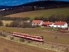 The ČD 854 012-2 seen between Tetčice and Omice