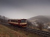 The ČD 810 026-5 seen between Lipov Lzne jeskyne and Lipov Lzne