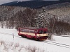 The ČD 810 071-1 seen between Ostružn and Brann