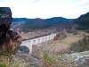 Tehervonat a Dolní Loučky viadukton
