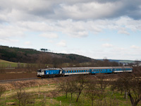 The ČD 750 711-4 seen between Hradčovice and Havřice