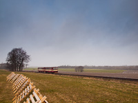 The ČD 810 371-5 seen between Svatoňovice and Čermn v Sležsku