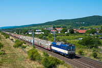 A ŽSSKC 363 140-5 tehervonattal Bazin megálló és Bazin között