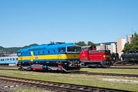 A ČSD 750 182-8 Retró-Búvár és a T466 0254 Pielstick Pozsony rendező állomáson