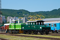 A POHÉV Eg 6 és a ČSD T334 001 Pozsony rendező állomáson