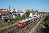 Az ÖBB 80-73 017-0 pályaszámú CityShuttle vezérlőkocsi Lamacs (Bratislava-Lamač) állomáson