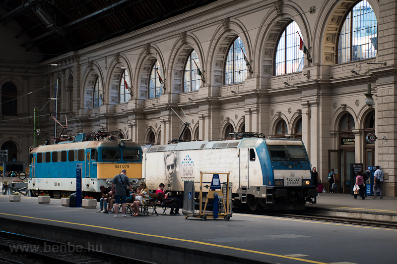 kép A MÁV-START 431 079 és a 480 022 Budapest-Keleti pályaudvaron fotó