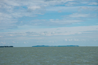 A Tihanyi-sziget (fata morgana légkör-optikai csalódás a Balatonon)