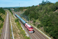 A MÁV-Rail Tours M61 001 Tárnok és Érd alsó között a Saxonia nemzetközi gyorsvonattal