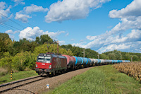 Az ÖBB 1293 173 Döbrököz és Dombóvár között egy tartályvonattal