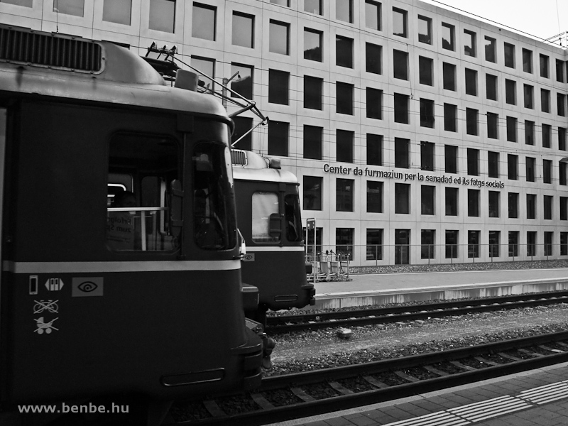 The portrait of two Be 4/4 S-Bahn multiple units at Chur photo