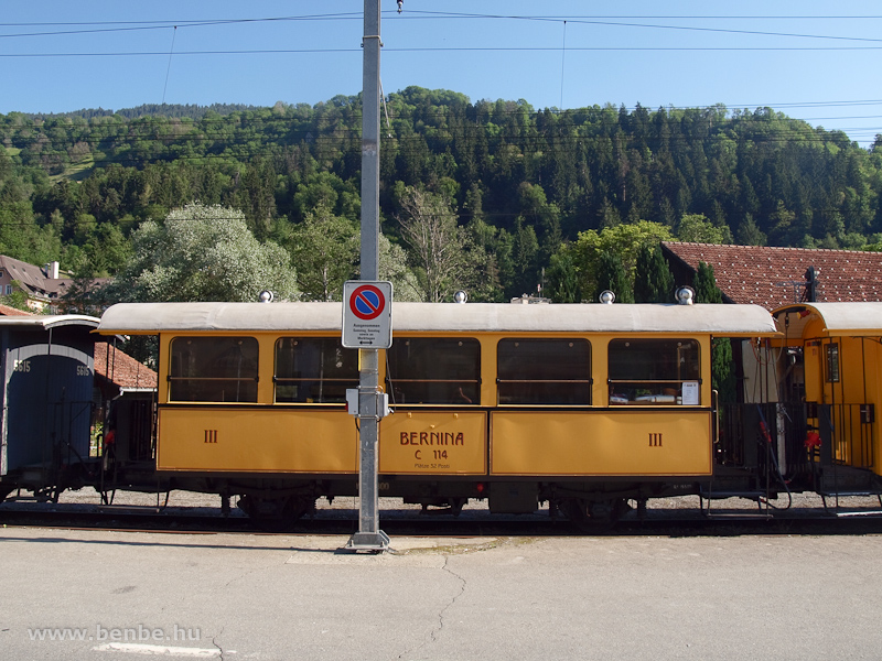 Berninabahn nosztalgia-szemlykocsi Ilanzban fot