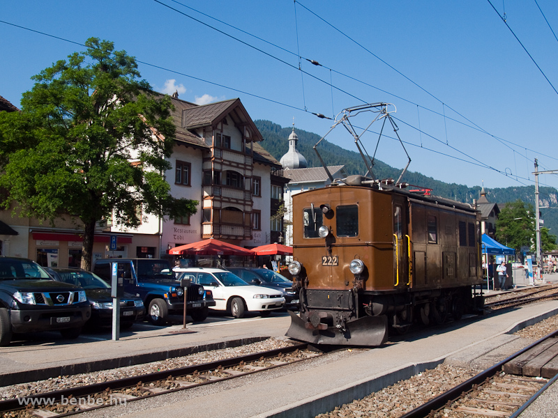 The RhB Ge 2/4 222 at Ilanz photo