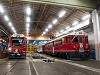 A Rhätische Bahn ABe 8/12 és az ABe 4/4<sup>III</sup> 55, 51 és 54 3506 Poschiavo állomáson