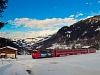 The Rhtische Bahn Ge 4/4<sup>II</sup> 615 seen between Klosters Dorf and Klosters