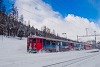 The Rhtische Bahn ABe 4/4<sup>III</sup> 56 s 53 seen between St. Moritz and Pontresina