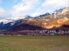 An unidentified RhB Be 4/4 trainset seen between Malans and Landquart