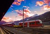 Two ABe 4/16 S-Bahn trainsets stored at Landquart station