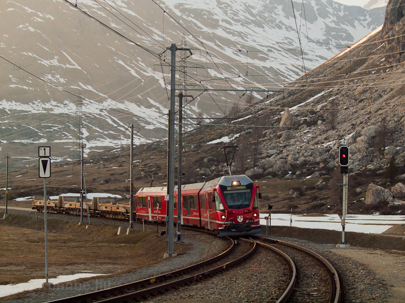 An RhB Allegra is seen at Bernina Lagalb station photo