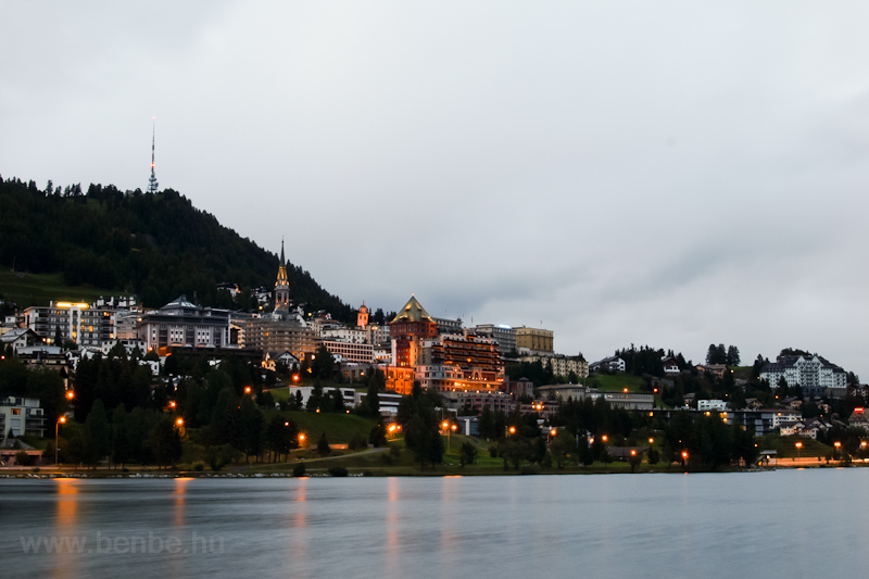 The view of Sankt Moritz by night photo