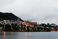 The view of Sankt Moritz by night
