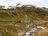 The Matterhorn-Gotthardbahn HGe 4/4<sup>II</sup> 105 seen between Oberalppasshhe-Calmot and Ntschen