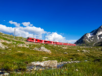 A Rhätische Bahn ABe 8/12 3510 Ospizio Bernina és Bernina Lagalb között